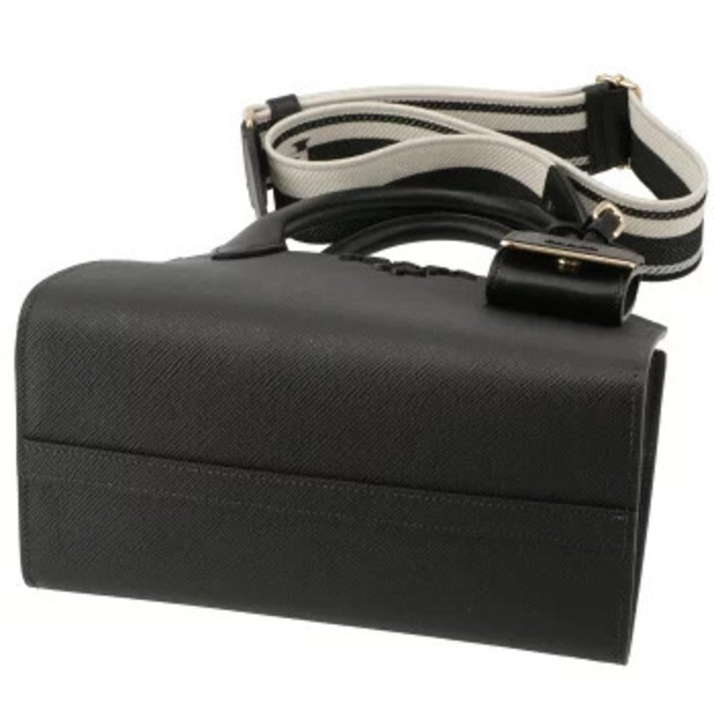Prada Saffiano Monochrome Tote Bag Logo Belt Handbag - Picture 4 of 8